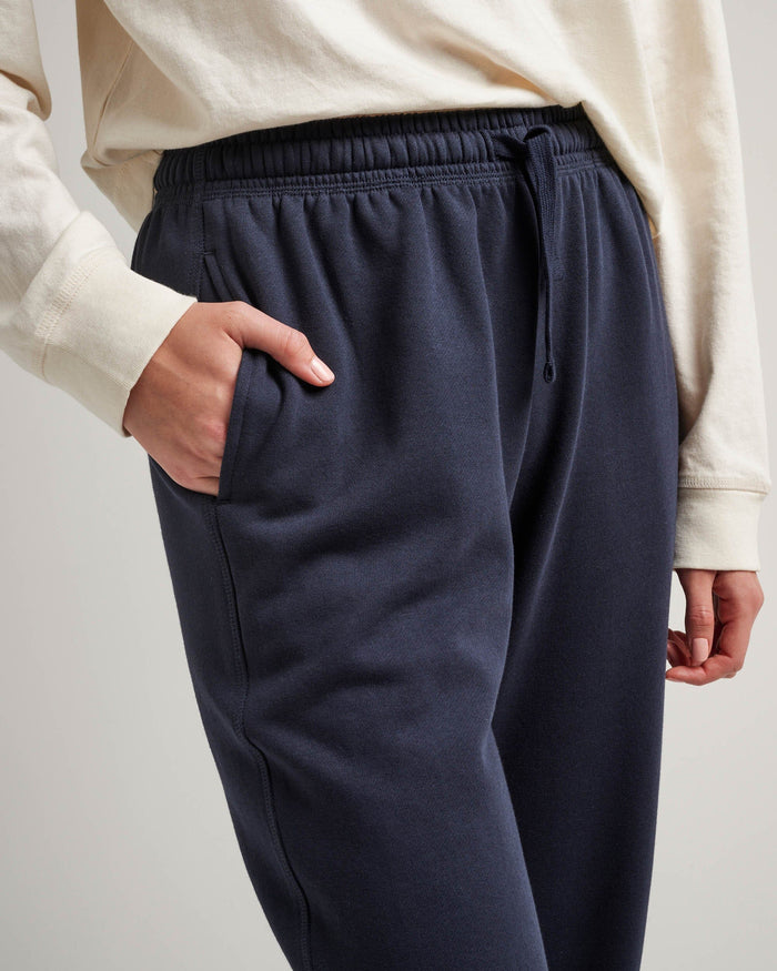 Women's Recycled Fleece Classic Sweatpant in Plum Smoke (Purple) | Richer Poorer