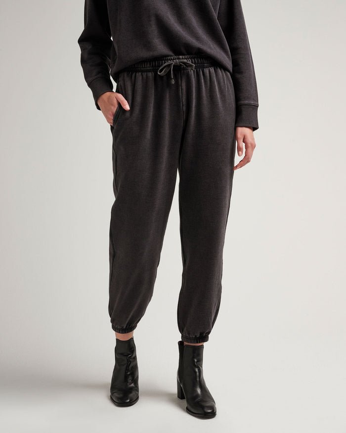 Women's Recycled Fleece Classic Sweatpant in Sage (Green) | Richer Poorer