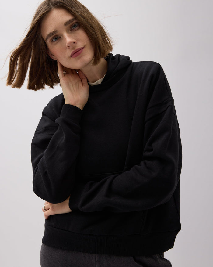 Women's Recycled Fleece Hoodie in Heather Grey (Grey) | Richer Poorer