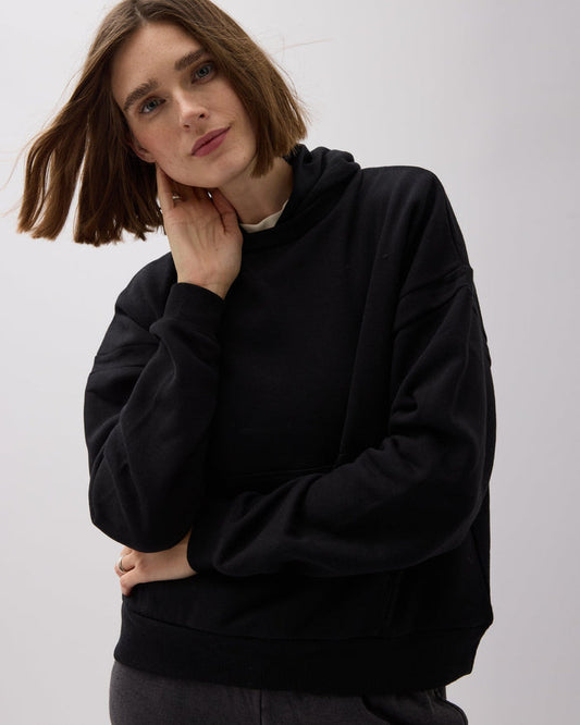 Women's Recycled Fleece Hoodie in Heather Grey (Grey) | Richer Poorer