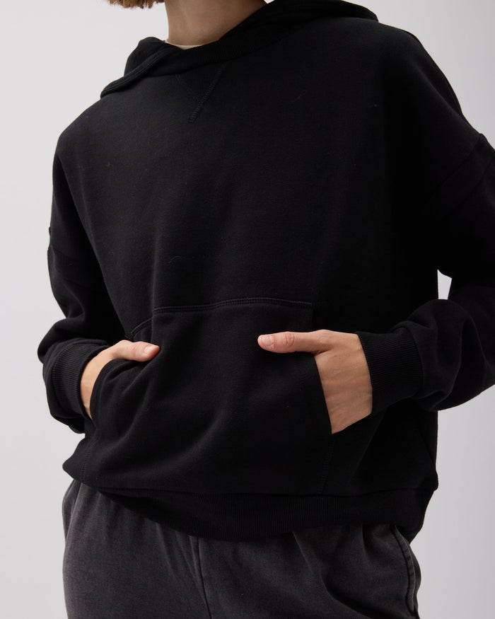 Women's Recycled Fleece Hoodie in Heather Grey (Grey) | Richer Poorer