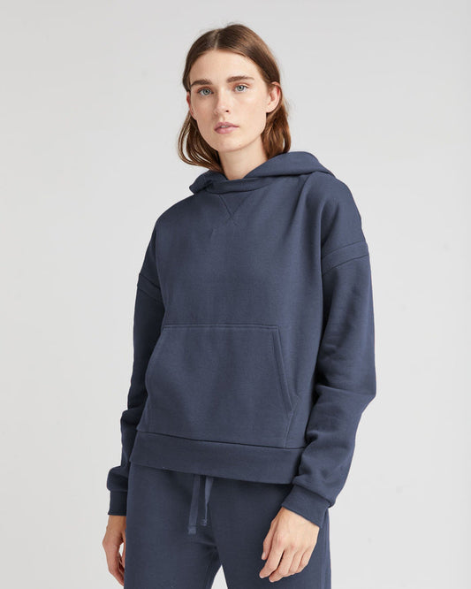 Women's Recycled Fleece Hoodie in Red Mahogany (Red) | Richer Poorer