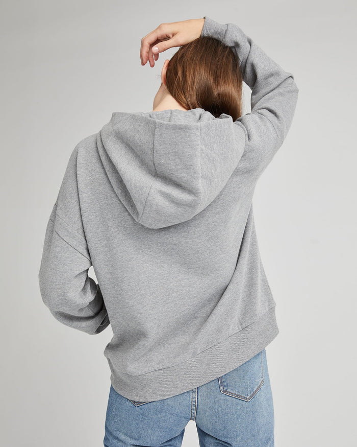 Women's Recycled Fleece Hoodie in Warm Grey (Grey) | Richer Poorer