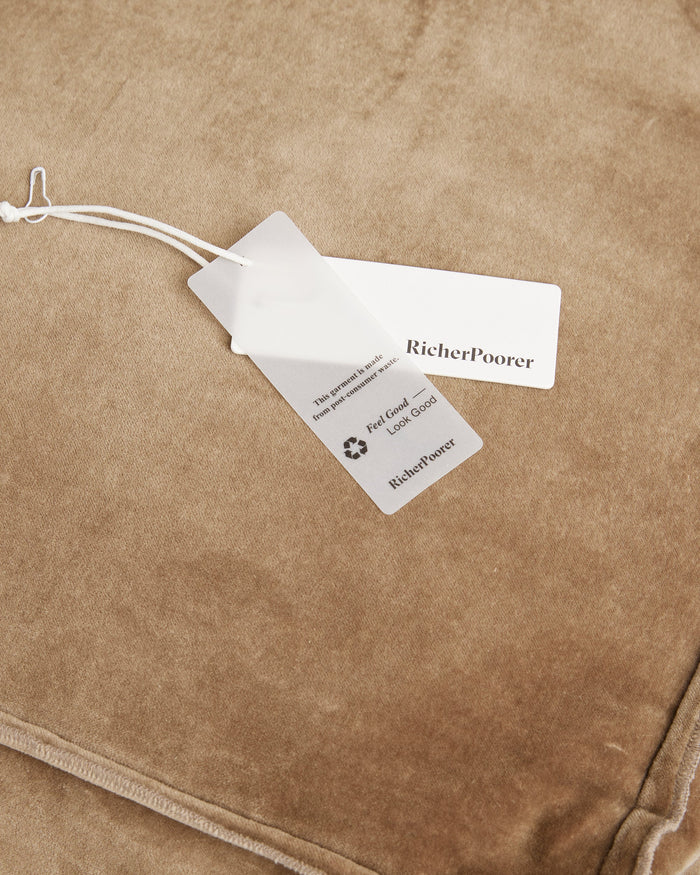 Women's Recycled Fleece Hoodie in Warm Grey (Grey) | Richer Poorer