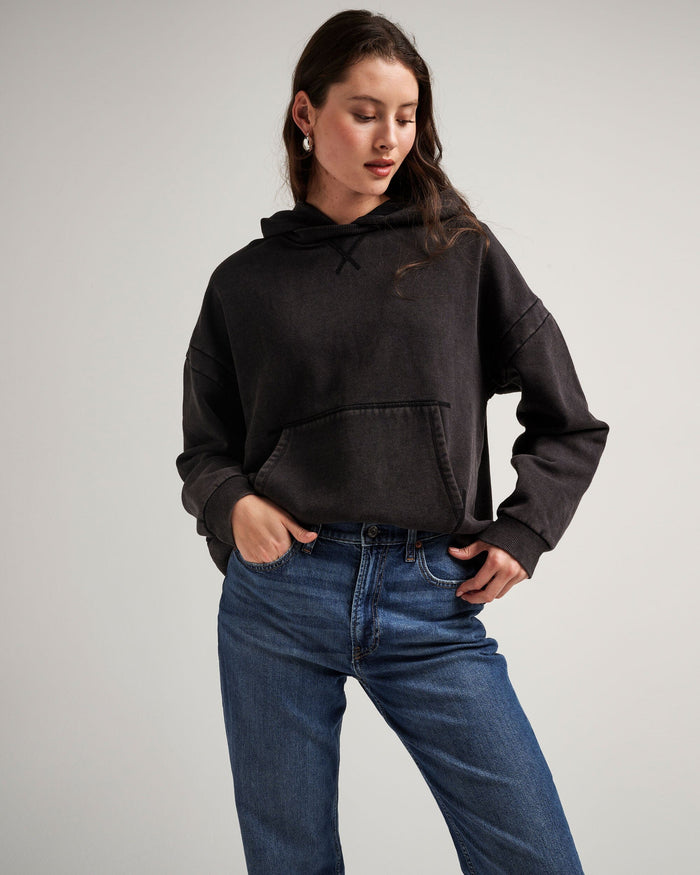Women's Recycled Fleece Hoodie in Sage (Green) | Richer Poorer