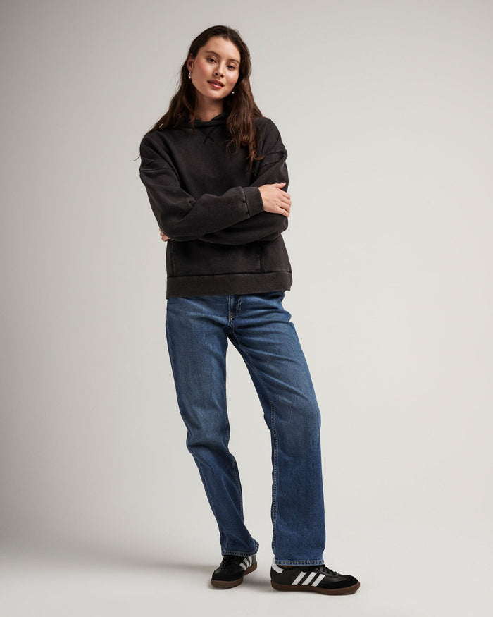 Women's Recycled Fleece Hoodie in Sage (Green) | Richer Poorer