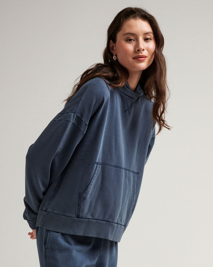 Women's Recycled Fleece Hoodie in Sage (Green) | Richer Poorer