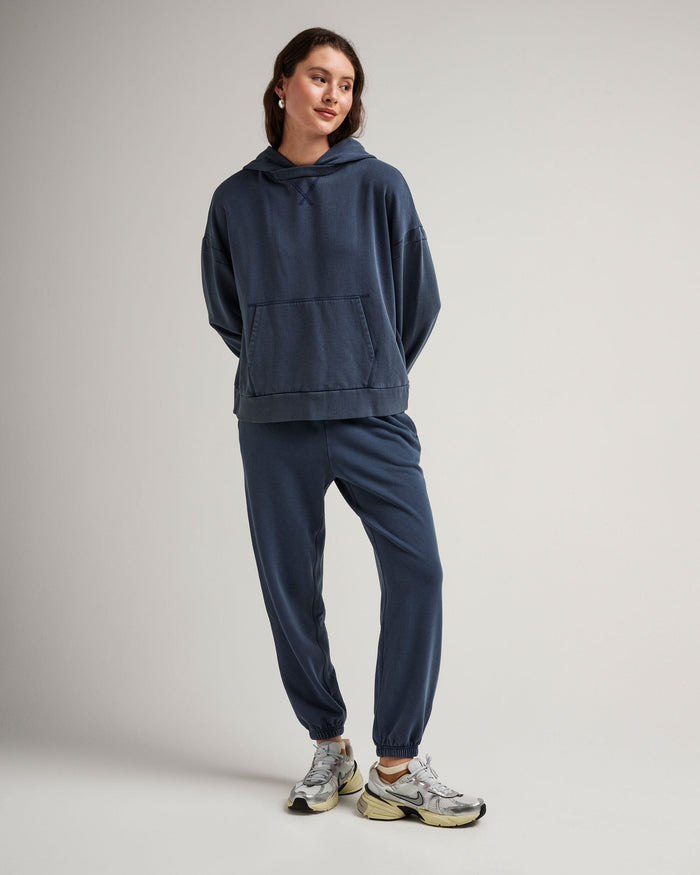 Women's Recycled Fleece Hoodie in Sage (Green) | Richer Poorer