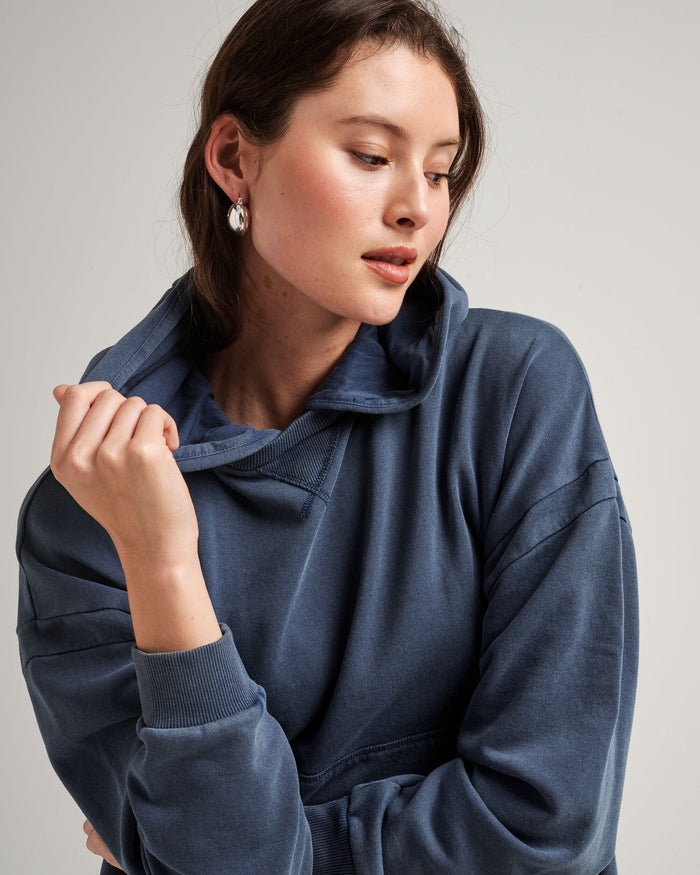 Women's Recycled Fleece Hoodie in Sage (Green) | Richer Poorer