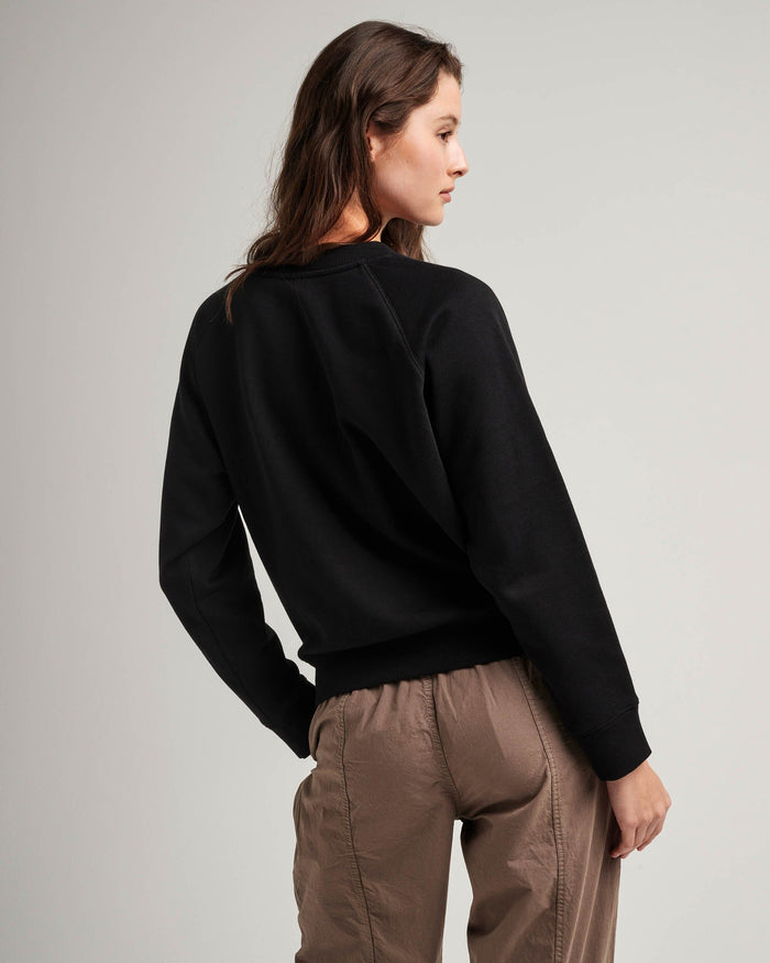 Womens Recycled Fleece Sweatshirt - Recycled Fleece - Black