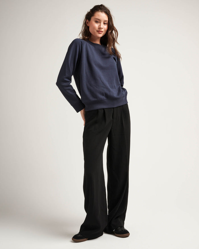 Women's Recycled Fleece Sweatshirt in Plum Smoke (Purple) | Richer Poorer