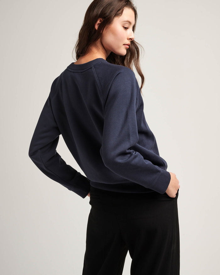 Women's Recycled Fleece Sweatshirt in Plum Smoke (Purple) | Richer Poorer