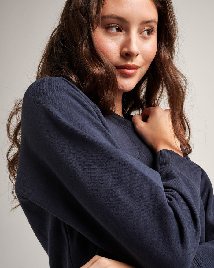 Women's Recycled Fleece Sweatshirt in Plum Smoke (Purple) | Richer Poorer