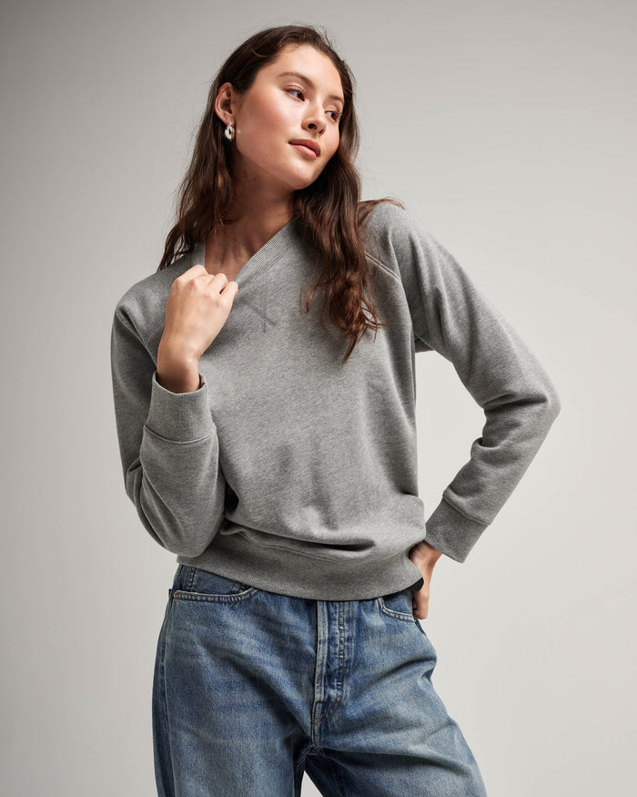 Women's Recycled Fleece Sweatshirt in Truffle (Brown) | Richer Poorer