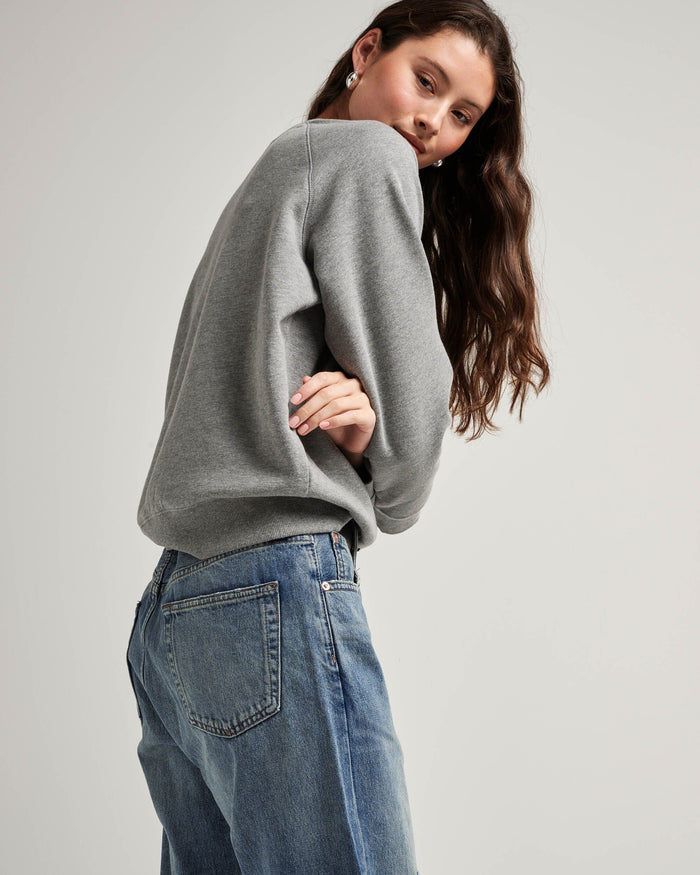 Women's Recycled Fleece Sweatshirt in Truffle (Brown) | Richer Poorer