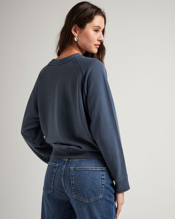 Women's Recycled Fleece Sweatshirt in Sage (Green) | Richer Poorer