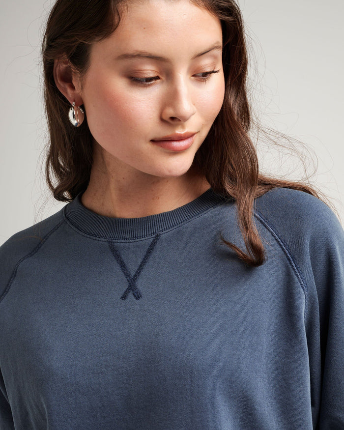 Women's Recycled Fleece Sweatshirt in Sage (Green) | Richer Poorer