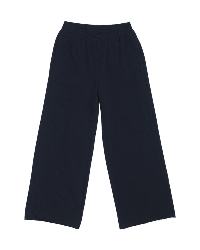 Women's Recycled Fleece Wide Leg Pant in Blue Nights (Blue) | Richer Poorer