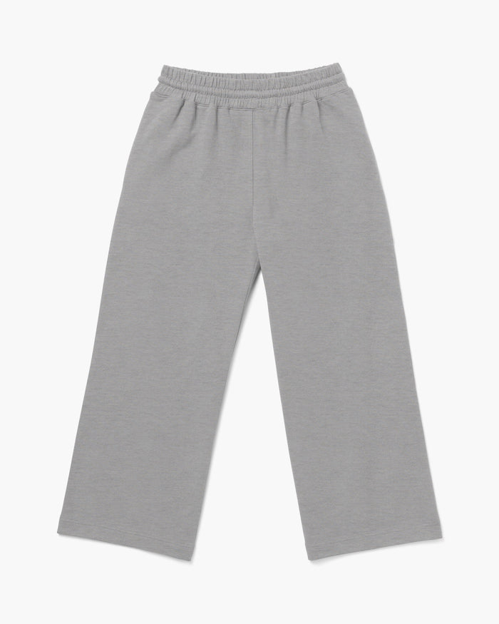 Women's Recycled Fleece Wide Leg Pant in Heather Grey (Grey) | Richer Poorer