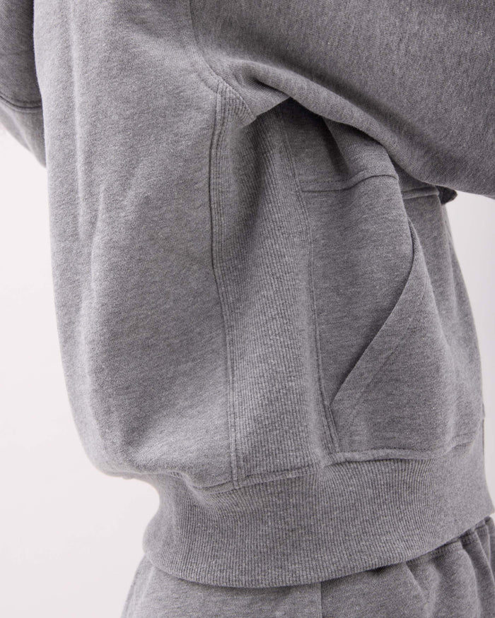 Womens Recycled Fleece Zip Hoodie - Recycled Fleece - Heather Grey