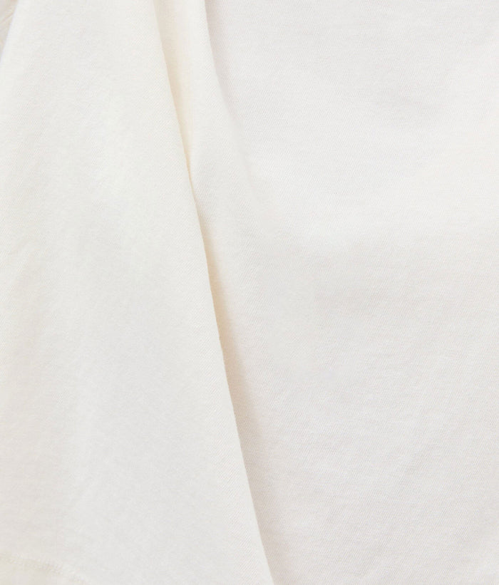 Womens Relaxed Crop Tee - Pigment Dye Jersey - Bone #Bone