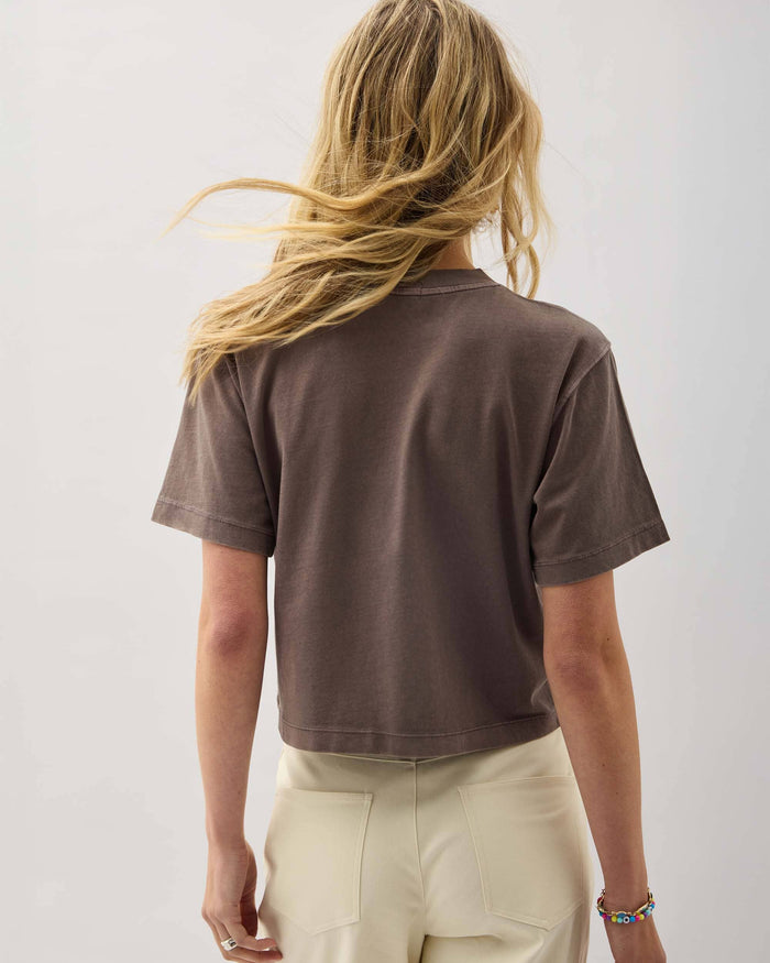 Women's Relaxed Crop Tee in Butter (Yellow) | Richer Poorer
