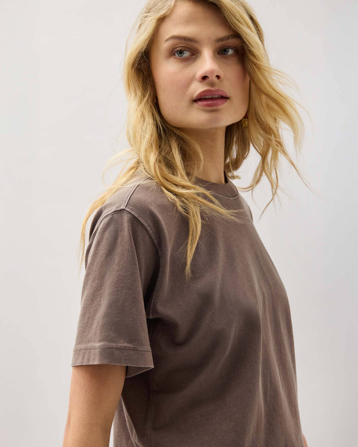 Women's Relaxed Crop Tee in Butter (Yellow) | Richer Poorer
