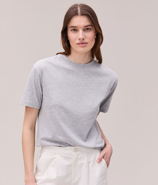 Womens Relaxed Everyday Tee | Heather Grey