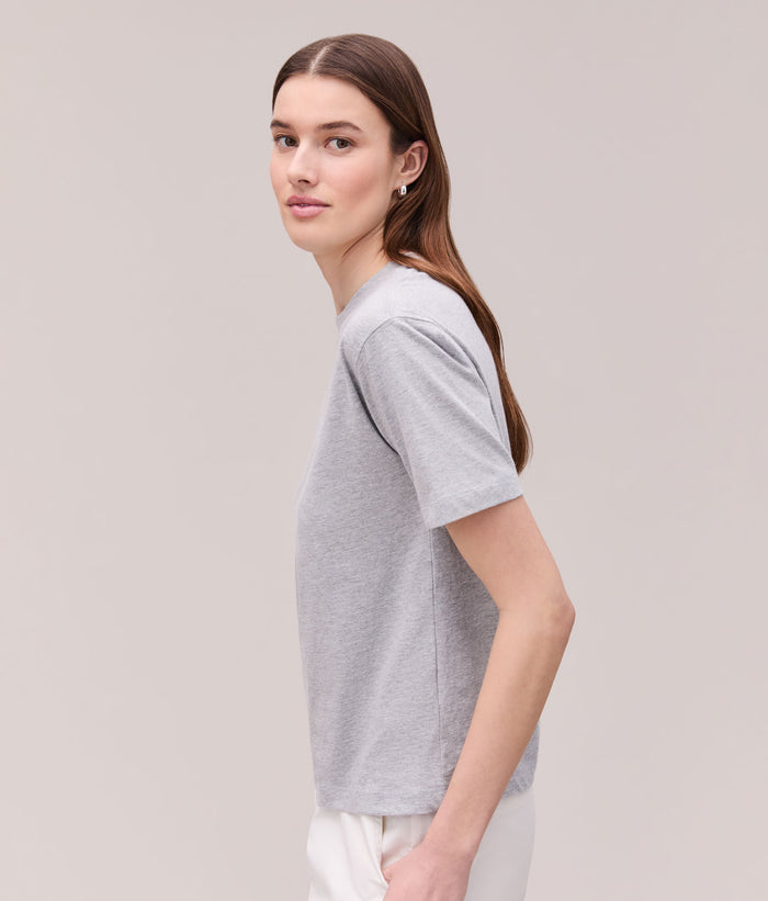 Womens Relaxed Everyday Tee | Heather Grey