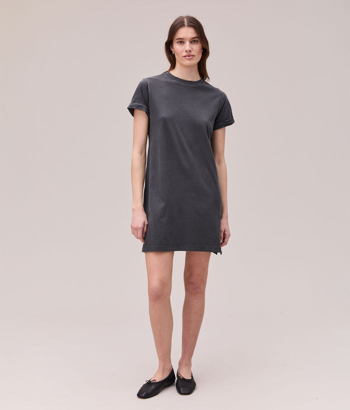 Womens Relaxed Tee Mini Dress | Stretch Limo