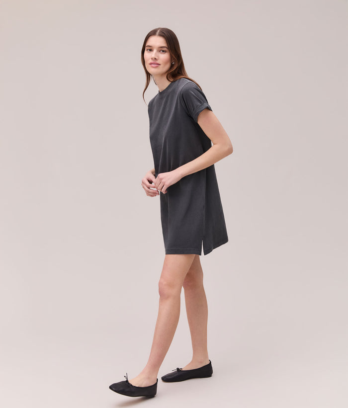 Womens Relaxed Tee Mini Dress | Stretch Limo