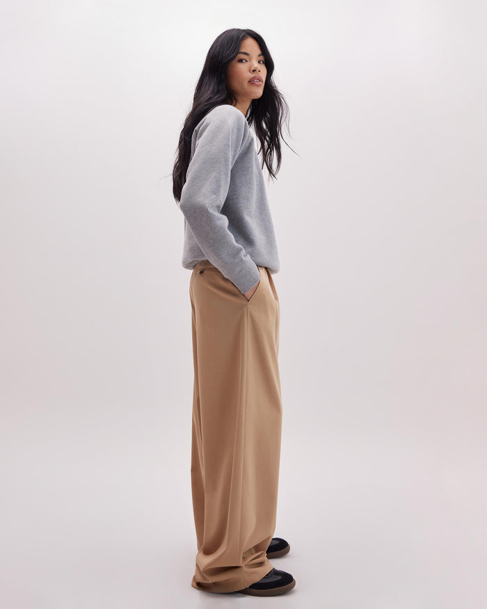 Women's Sophia Wide Leg Trouser in Vintage Indigo (Blue) | Richer Poorer