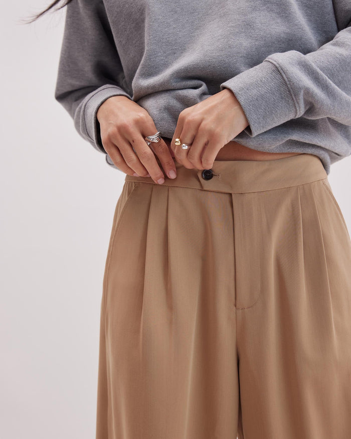 Women's Sophia Wide Leg Trouser in Vintage Indigo (Blue) | Richer Poorer