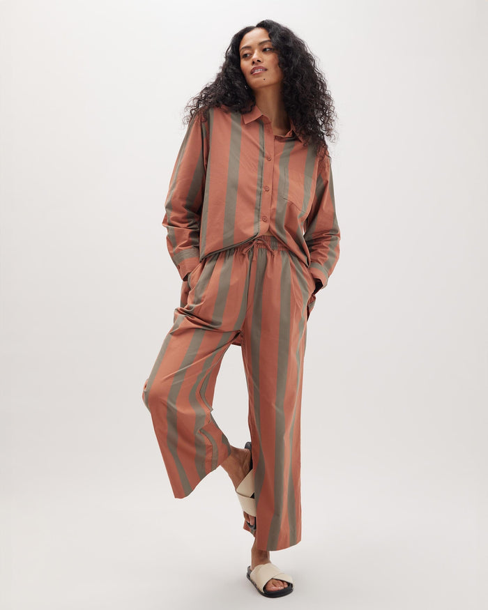 Women's Venice Drawstring Pant in Warm Grey (Grey) | Richer Poorer