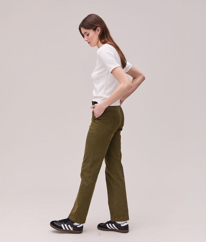 Womens Washable Cotton Silk Tee | Coconut Milk