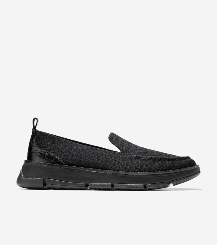 Women's ZERØGRAND Rella Stitchlite™ Venetian Loafers-Black-Croc Print