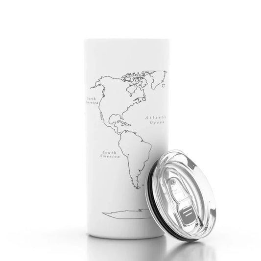 World Map 16 oz Insulated Coffee Tumbler